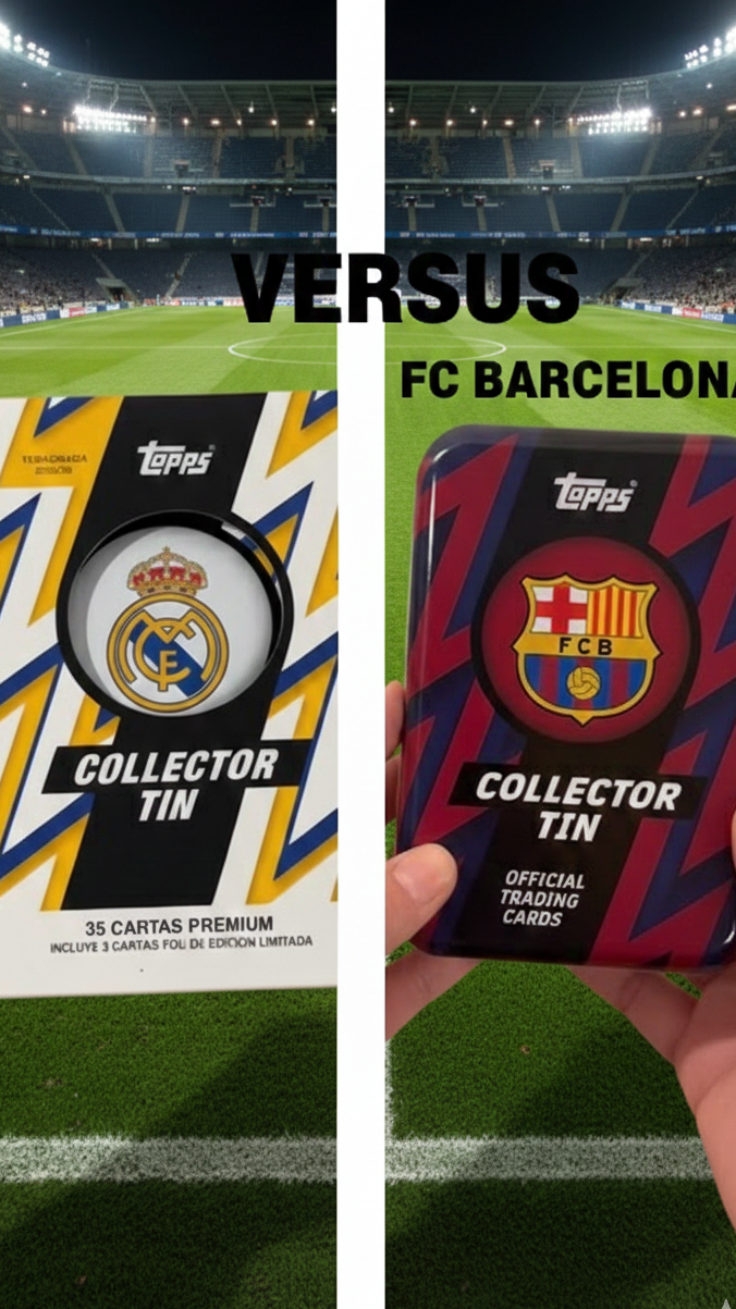 Collector tin barca o madrid