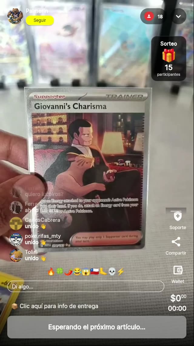 Carta Pokémon Giovanni's Charisma