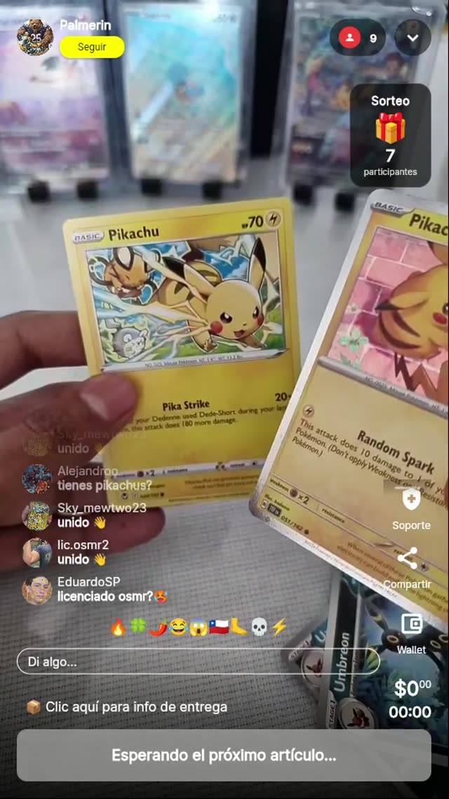 Cartas Pokémon Pikachu comunes en inglés