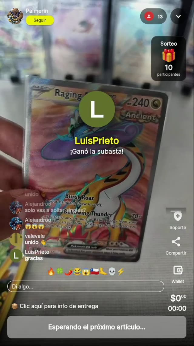 Raging Bolt EX y Mew Pokémon