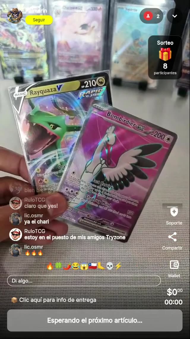 Rayquaza V y Bombirdier GX