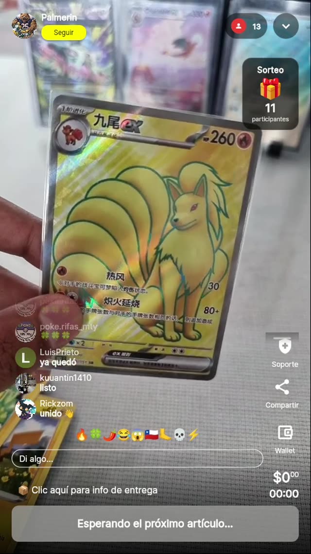 Pokémon Ninetales GX Dorada