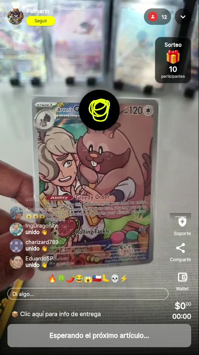 Arven's Greedent Illustration Rare Pokémon