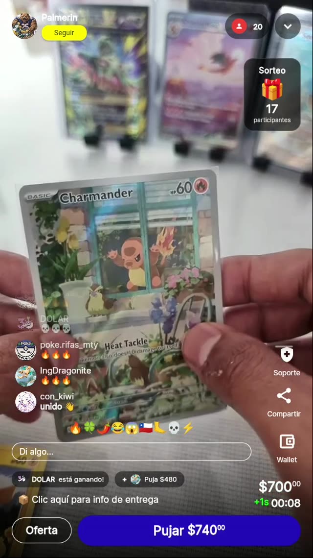 Charmander promo ventana Pokémon TCG