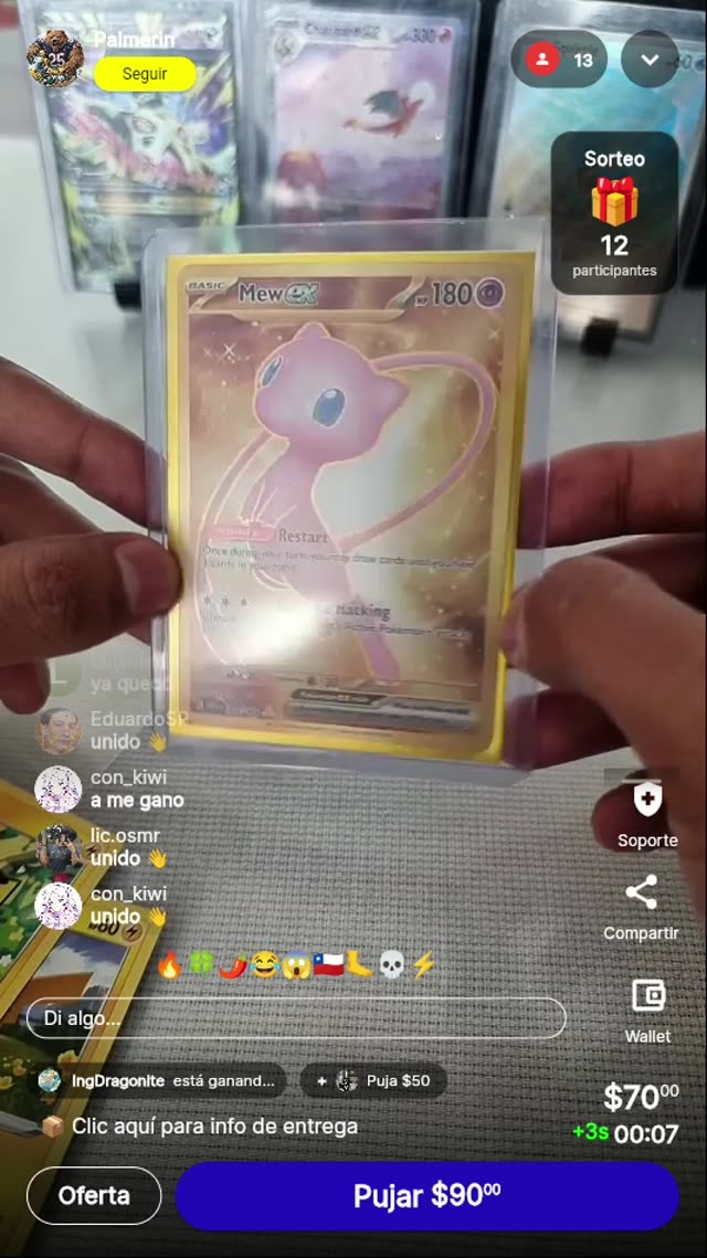 Mew ex Dorado 151 Pokémon