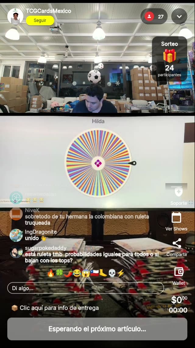 Ruleta de sorteo TCG
