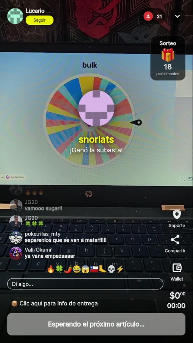 Sorteo Wheel Spin Snorlax Ganador