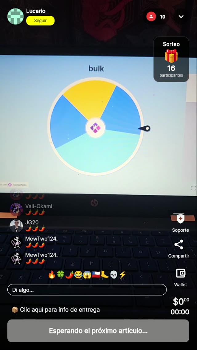 Sorteo 'Bulk' en vivo