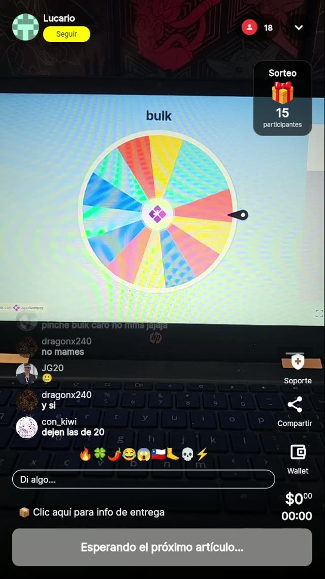 Rifa con rueda de la suerte