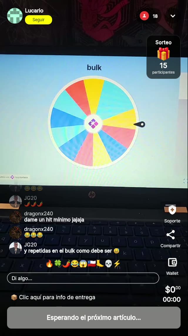Ruleta de sorteo en vivo