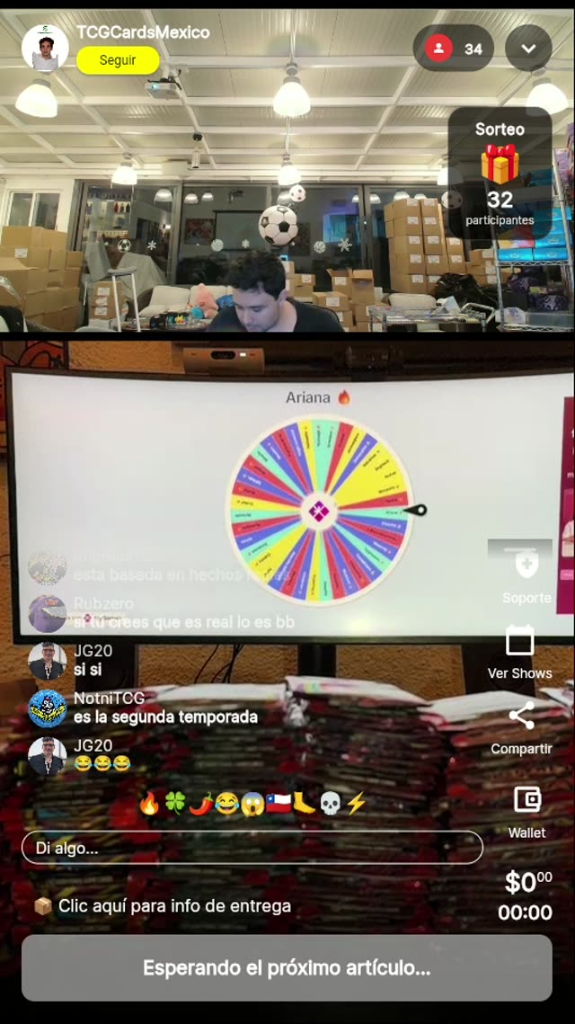 Ruleta de sorteo en vivo