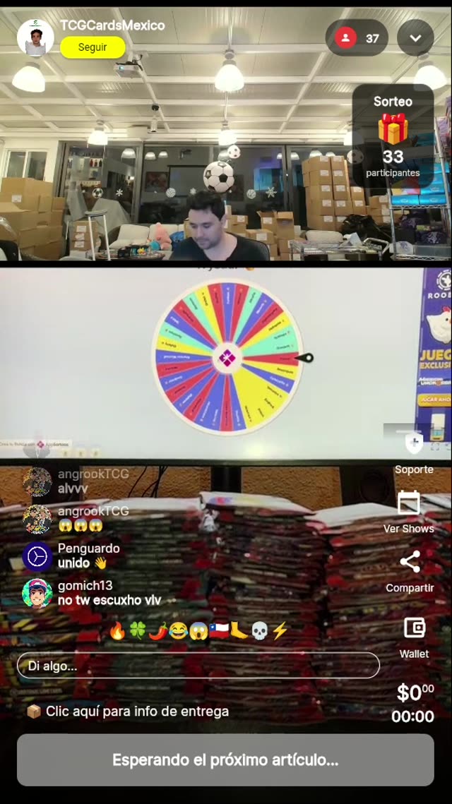 Ruleta de sorteo TCG Cards