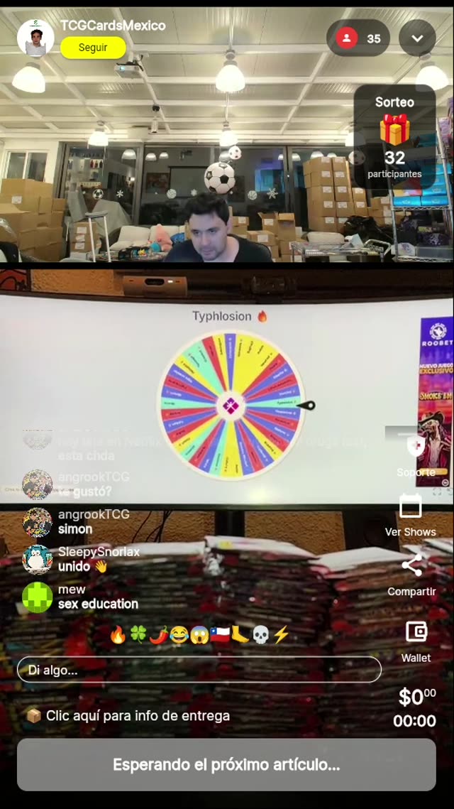 Ruleta Pokémon con Typhlosion