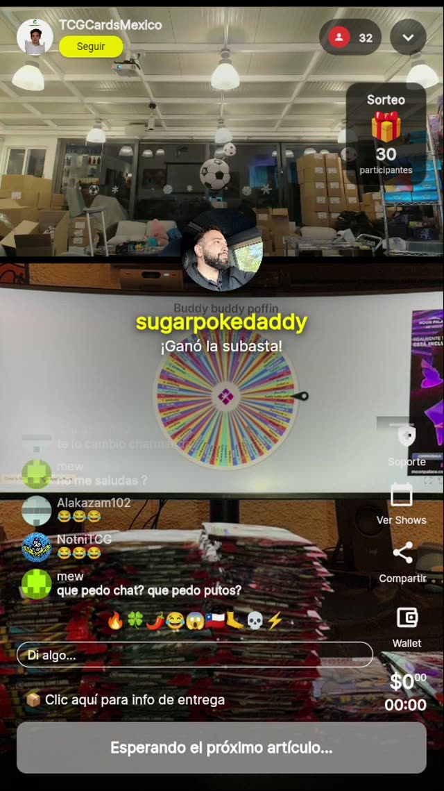 Sobres Pokémon JCC a subasta