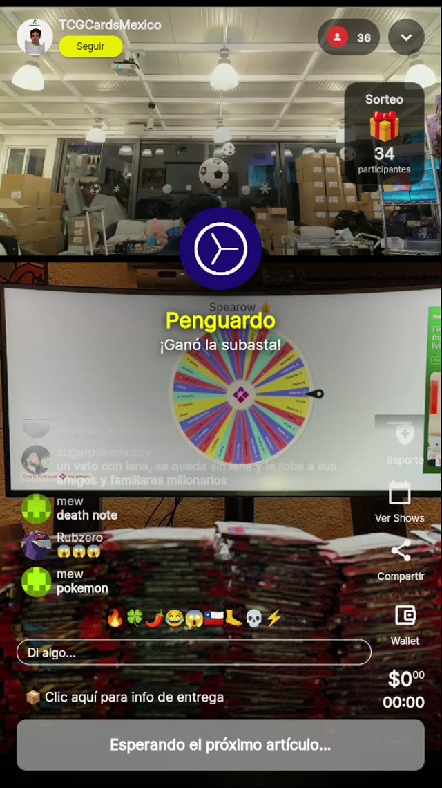 Carta Pokémon Spearow en rifa