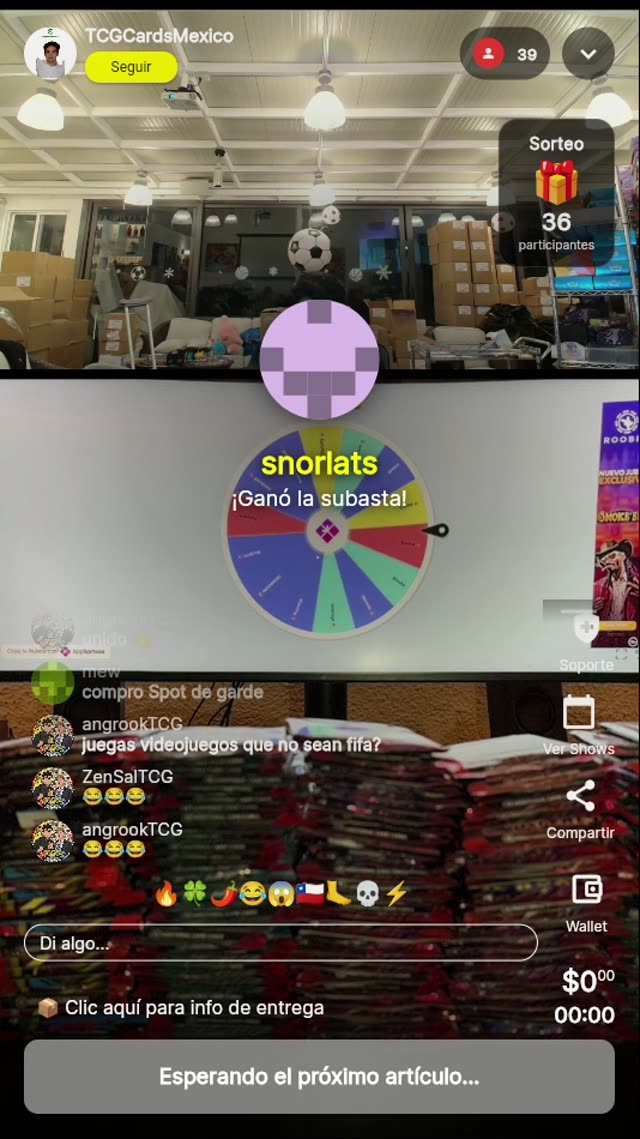 Sorteo Ruleta Snorlats ¡Ganador!