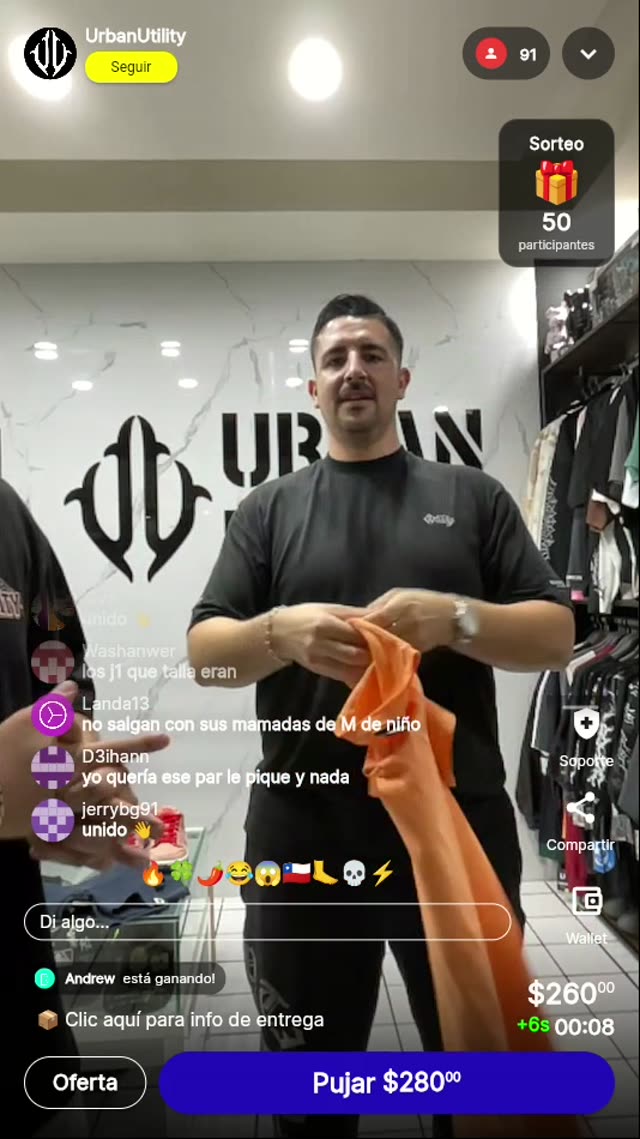 Urban Utility playera talla M naranja