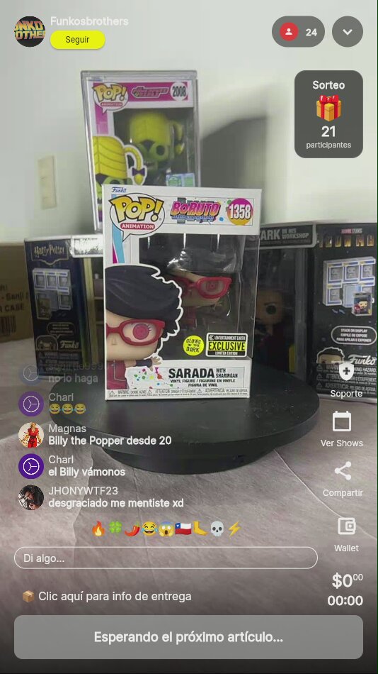 Funko Pop Sarada Sharingan #1358