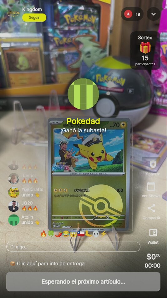 Carta Pokémon Pikachu Marinero Promocional