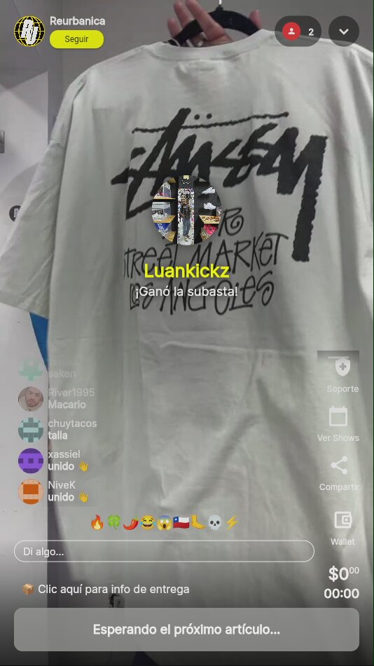 Playera Stussy Clásica Blanca Talla XL