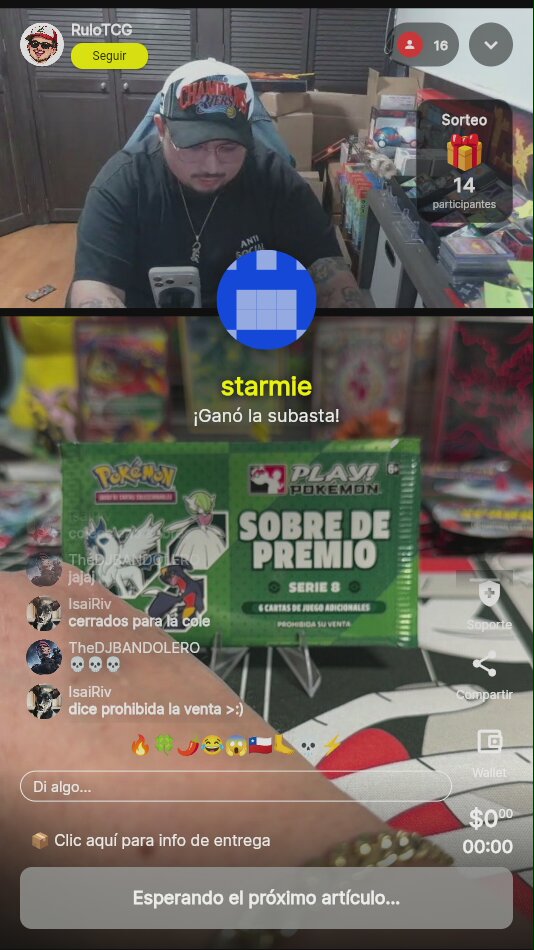 Sobre de Premio Pokémon Serie 8