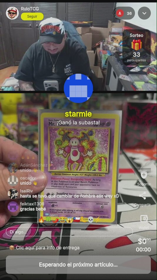 Carta Pokémon Mr. Mime Vintage