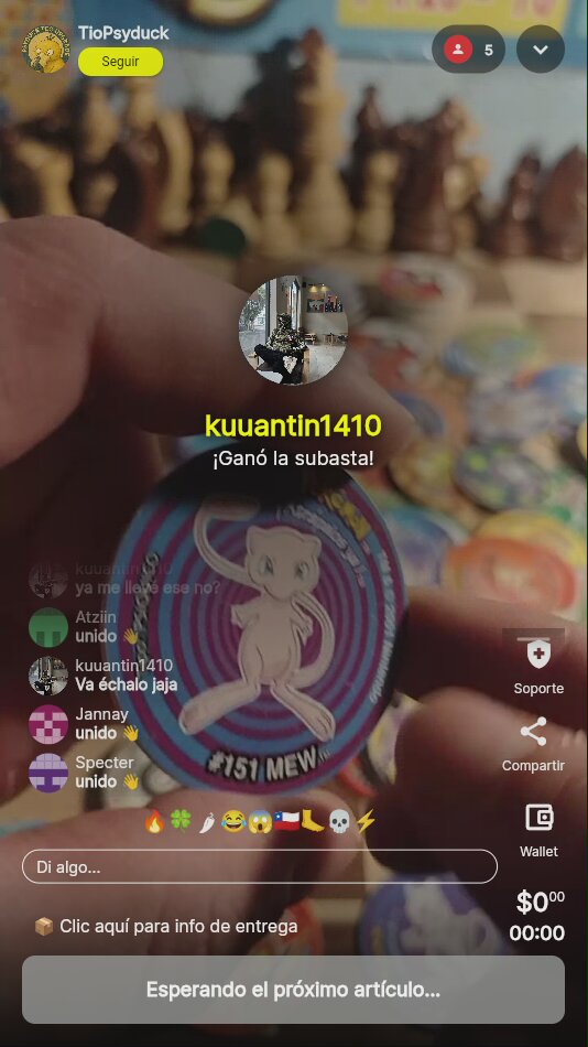 Tazo Pokémon Mew México