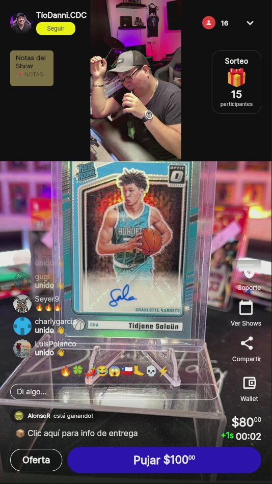 Tidjane Salaun Rookie Auto 2024-25