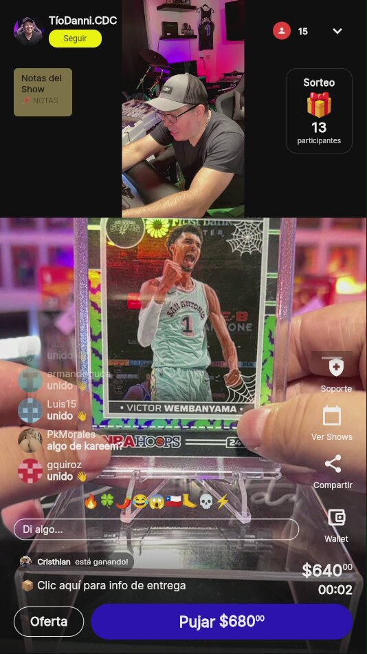 Wembanyama Hoops Draft Ticket Numerada