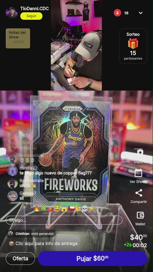 Anthony Davis Fireworks Prizm Lakers