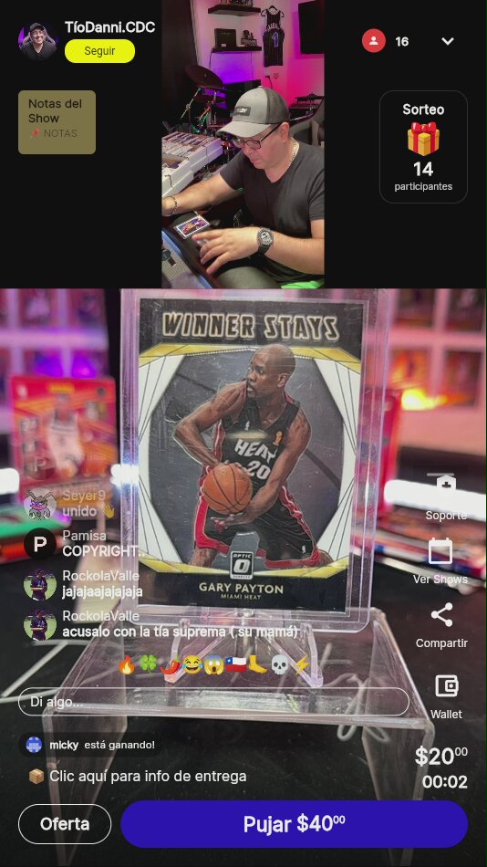 Gary Payton Winner Stays Card