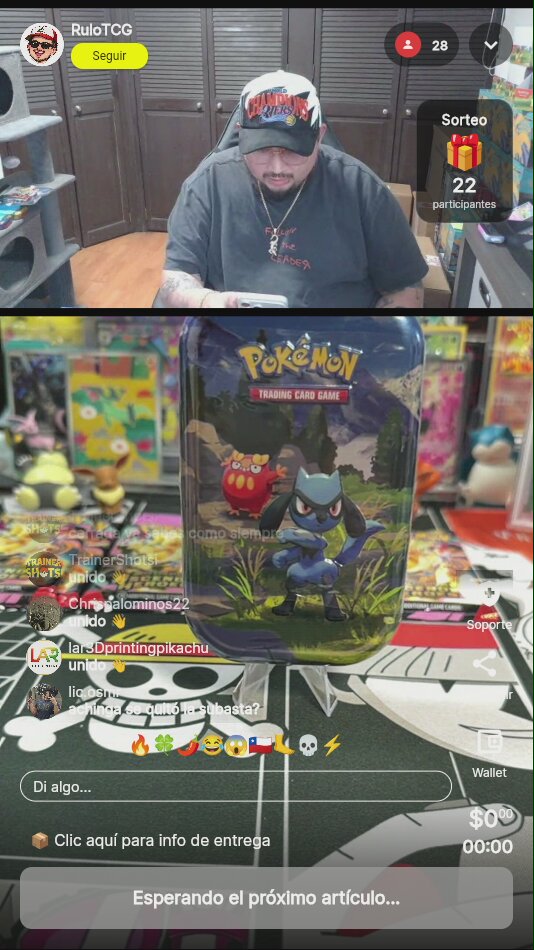 Lata Pokémon Riolu Trading Card