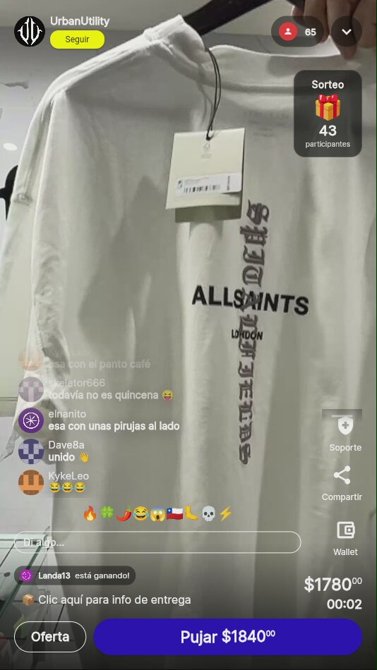 Playera Allsaints Blanca Estampada