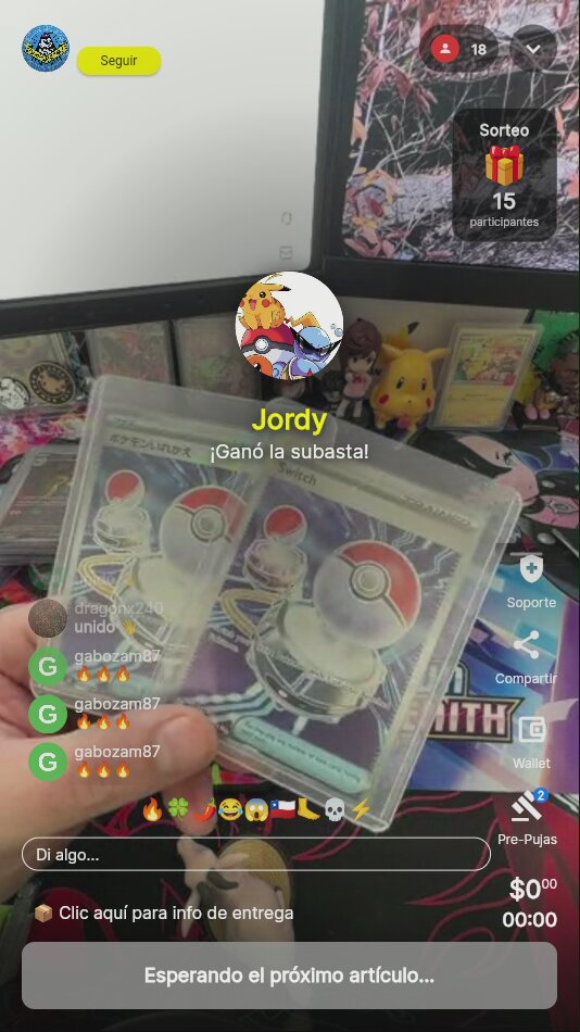 Dos cartas Pokémon Switch