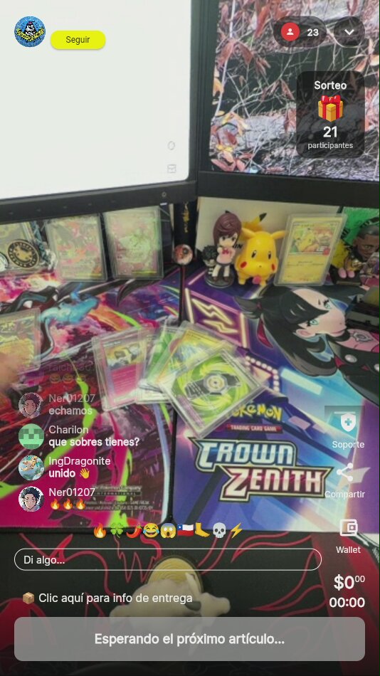 Lote de 5 Cartas Pokémon