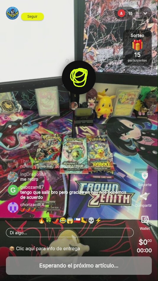 Sobres Pokémon Crown Zenith y más