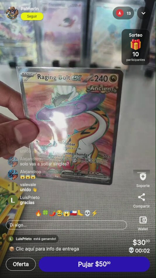 Raging Bolt EX y Mew Pokémon