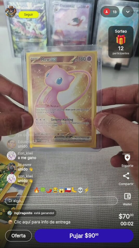 Mew ex Dorado 151 Pokémon