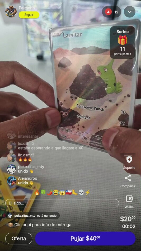 Larvitar Ilustración Rara Obsidian Flames