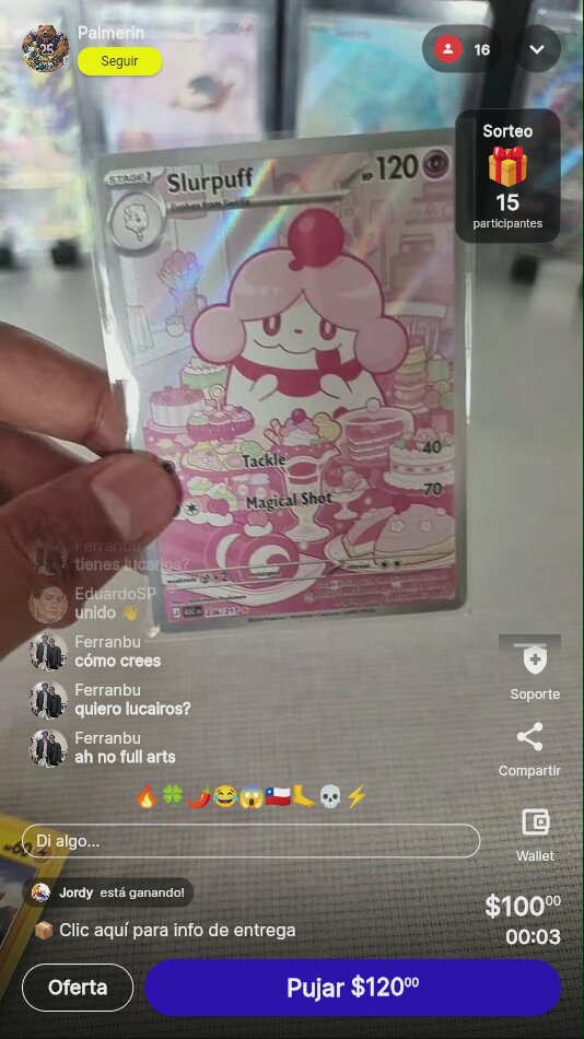 Carta Pokémon Slurpuff Illustration Rare