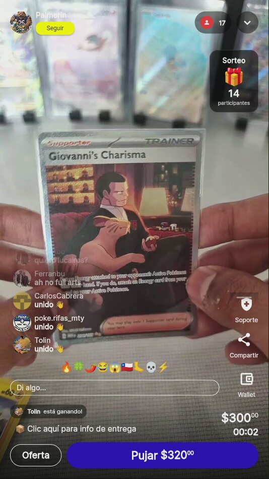 Carta Pokémon Giovanni's Charisma