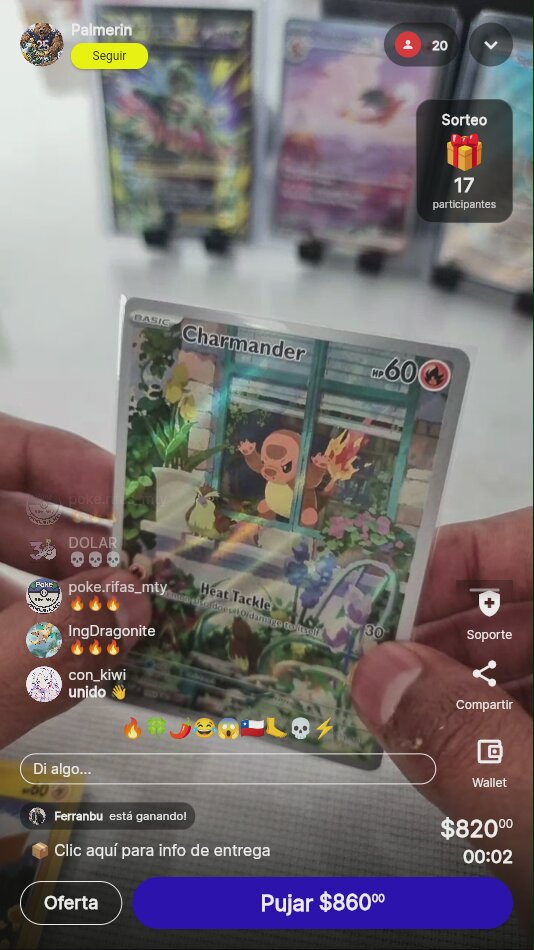 Charmander promo ventana Pokémon TCG