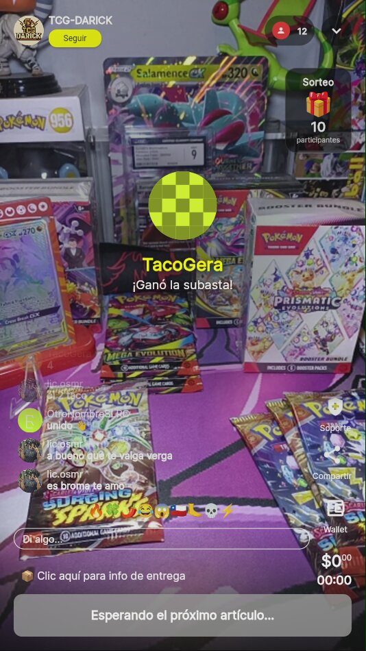 Sobres Pokémon TCG batalla al azar