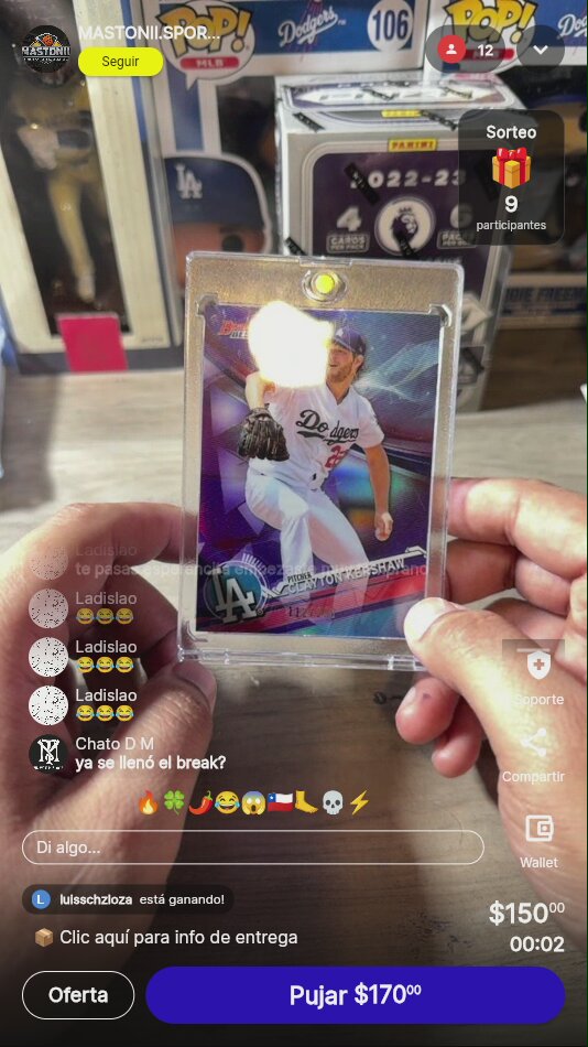 Clayton Kershaw Topps Chrome numerada