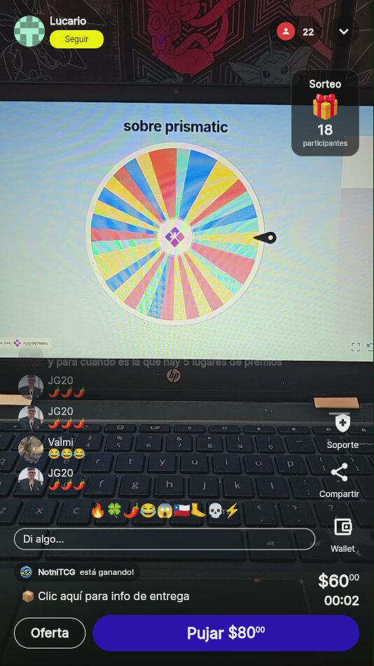 Rifa Sobre Prismatic Pokémon TCG