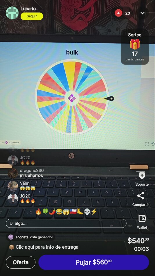 Sorteo Wheel Spin Snorlax Ganador