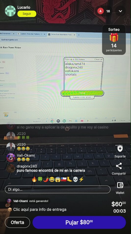 Carrera de patos online