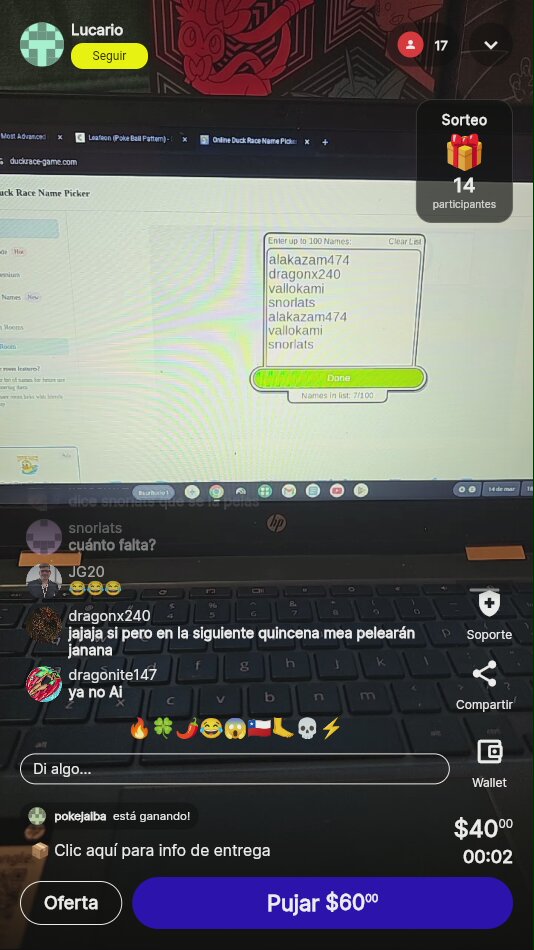 Duck Race Name Picker App
