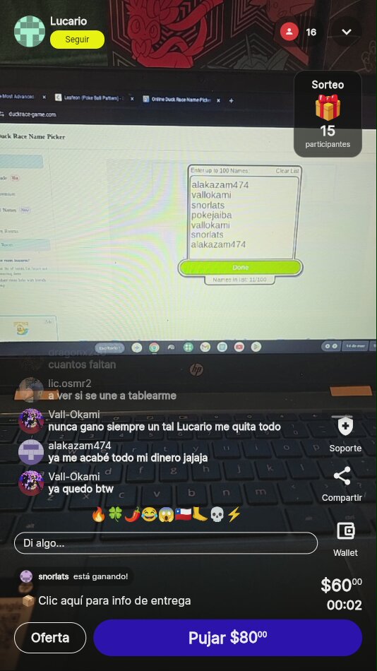 Sorteo de nombres online