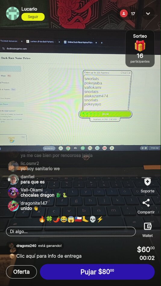 Duck Race: Nombres Personalizados